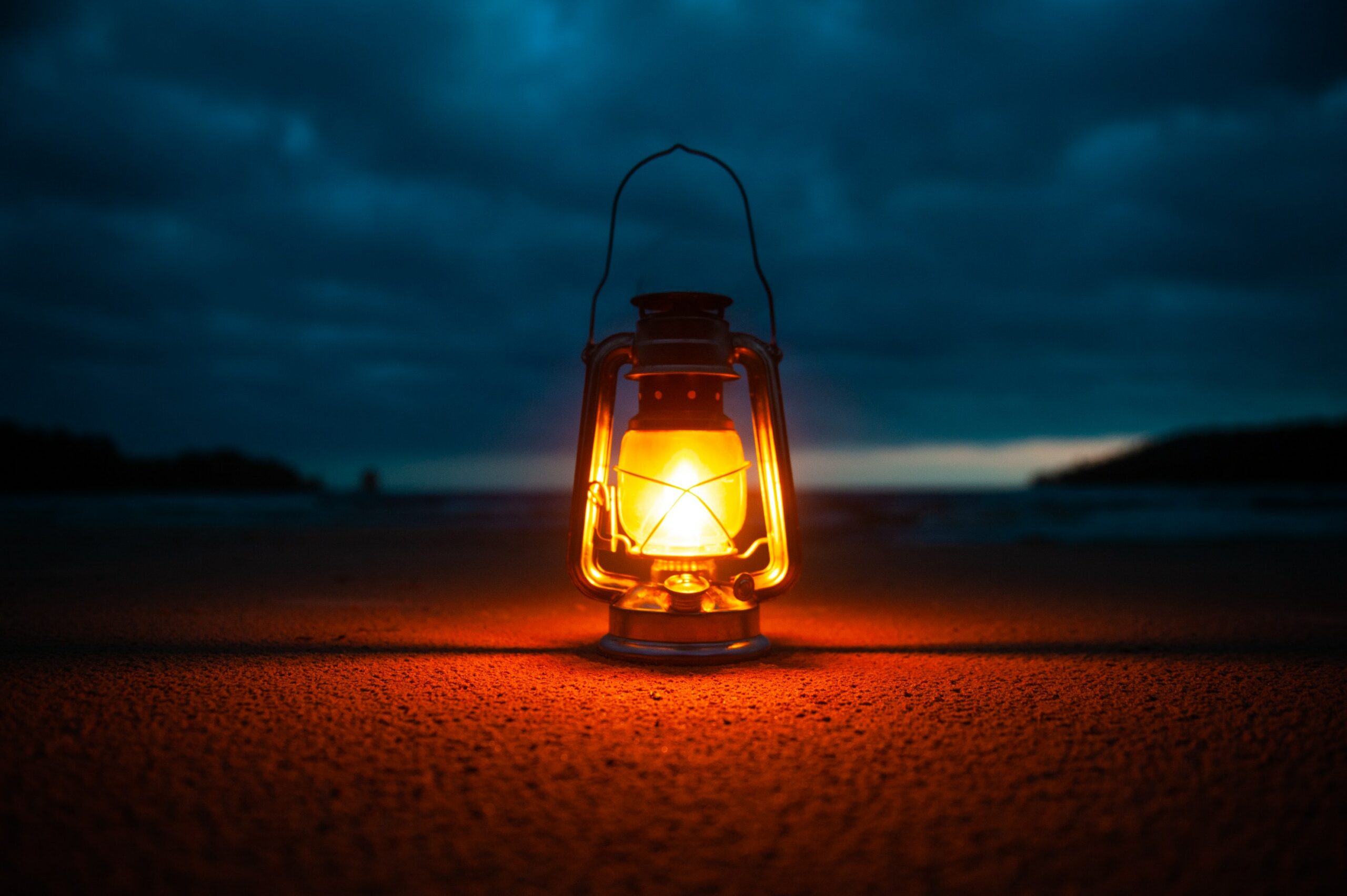 lantern in the desert